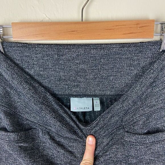 Athleta Herringbone Metro Legging Tight Yoga Fitness Pant - Gray - Picture 8 of 8